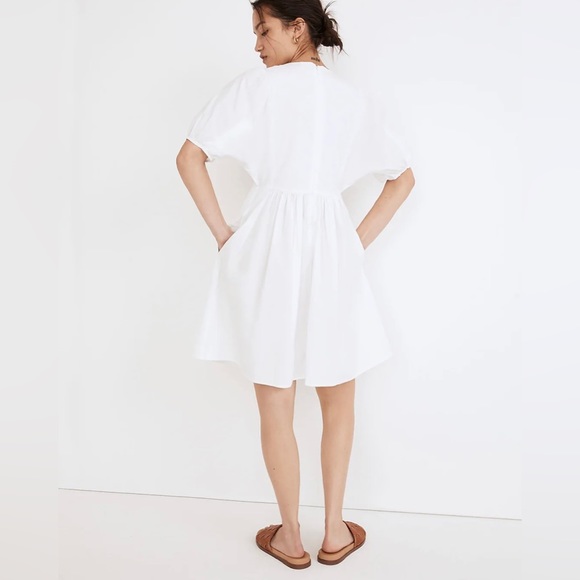 Madewell Embroidered Poplin V Neck Mini Dress NF854 - Picture 3 of 11